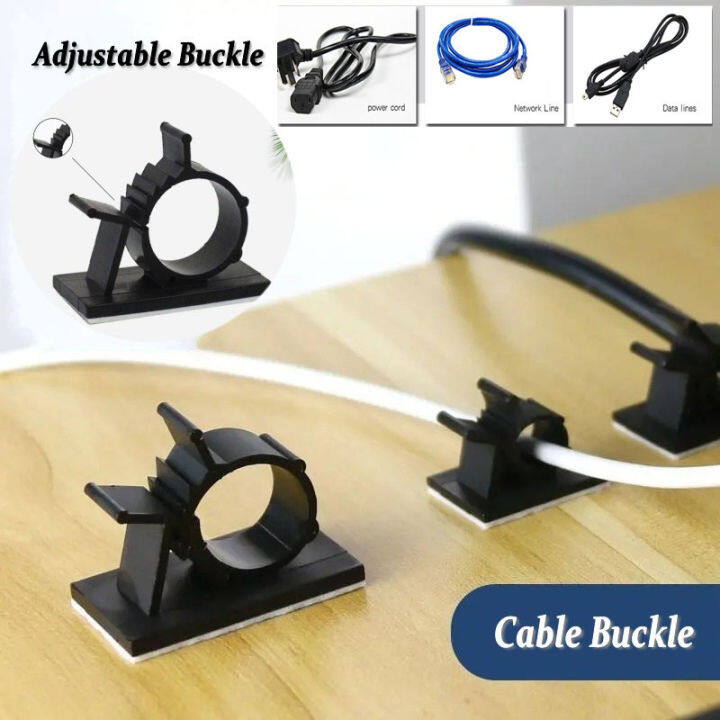 Adjustable Plastic Cable Clamps Self Adhesive Cable Clips Cable ...