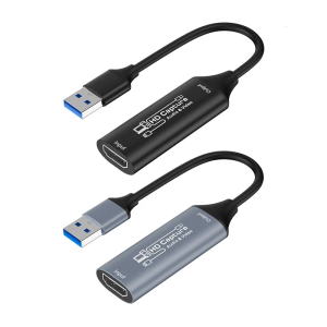 การจับภาพ USB สำหรับการบันทึกวิดีโอ1080P60ตัวเรือนโลหะส่งออกไม่ล่าช้าในการรองรับอุปกรณ์หลากหลายสตรีม