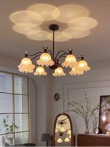 Acrylic Bell Shape Orchid Lampshade Dining Room Wall Night Chandelier Replacement Shade