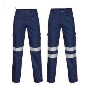 เสื้อผ้าทำงานของผู้ชายใหม่กางเกงลำลองสะท้อนแสงและชุดเอี๊ยมผูกขา