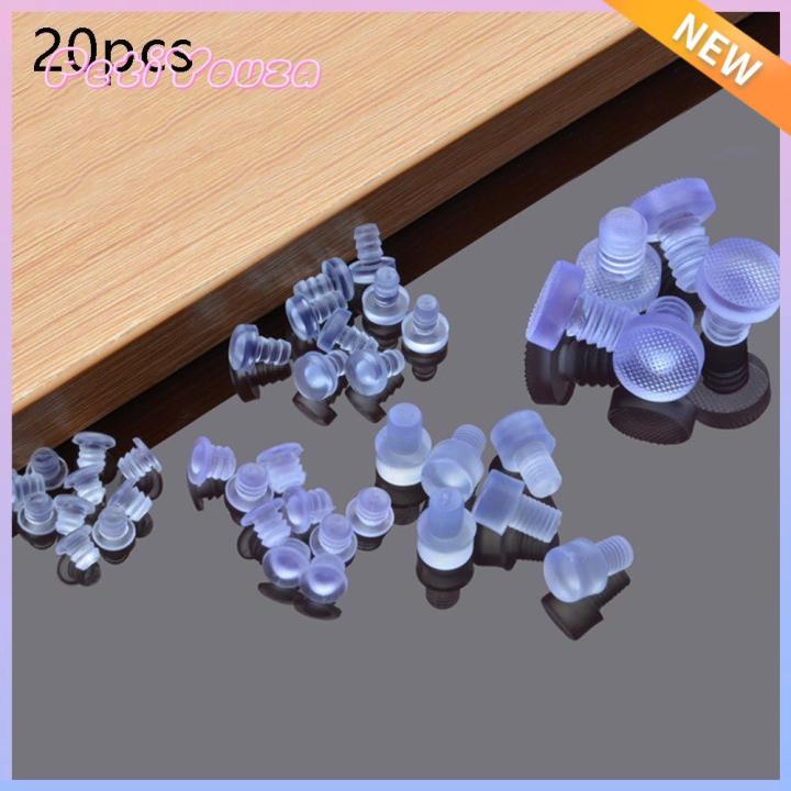 PETIYOUZA Rubber Anti collision Door Bumper Transparent Hole Plugs