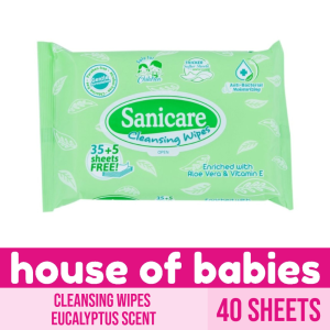 Sanicare Cleansing Wipes 40 Sheets - Eucalyptus Scent