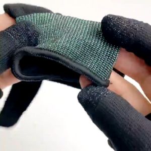 Black Two-Finger Gaming Gloves Sensitive Touch Breathable Comfort 1pair