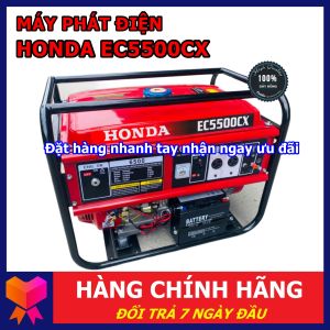 Máy Phát Điện Chạy Xăng HONDA EC5500CX ( Có Đề + Giật Nổ ) -  Tải 2 Điều Hòa 12000BTU Và Các Thiết Bị Điện Trong Nhà - Bảo Hành 12 Tháng