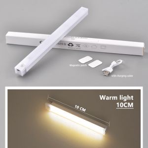 Motion Sensor Night Light Wireless LED Lampu Sensor Automatik USB Rechargeable Wardrobe Cabinet Lampu Malam led Bilik Tidur For Home Kitchen Bedroom 自动感应灯