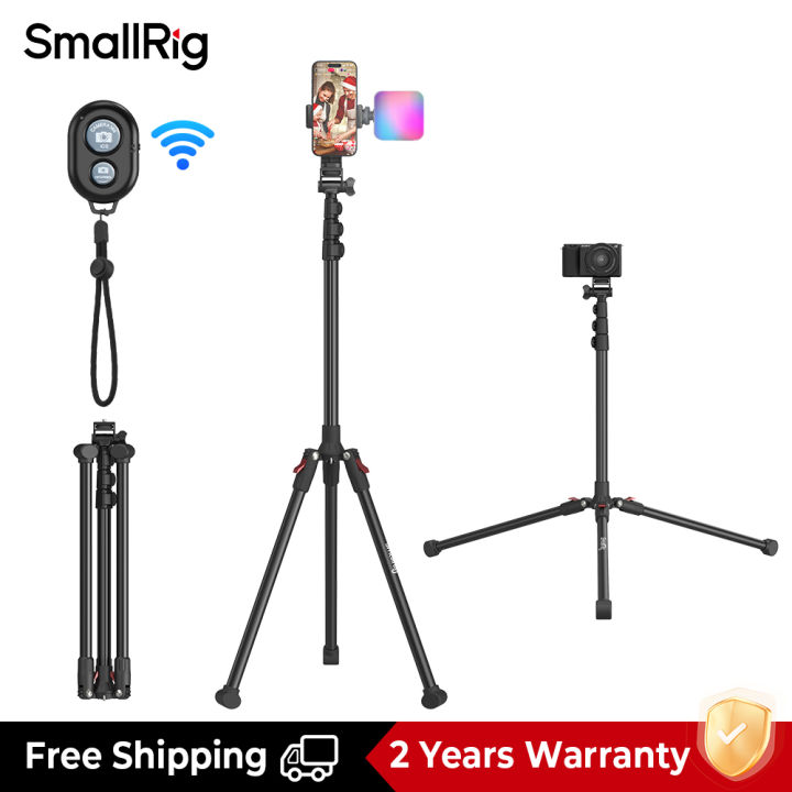 SmallRig Tripod Tripad Phone Stand Heavy Duty Selfie Stick with Bluetooth Remote Control for Cellphone Mirrorless Action Sports Camera Vlogging Tik Tok 4363