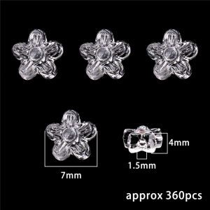 30g/Lot Transparent Clear Plastic Acrylic Beads Charms Square Butterfly Flower Snowflake Star Heart Geometry Beads for Necklace Bracelet DIY Jewelry Craft Making Accessories