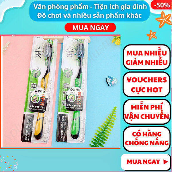 Combo 4 bàn chải đánh răng Bossi Hàn Quốc than hoạt tính sợi tơ giá rẻ ✓Bàn chải đánh răng than tre ✓ Aplusmart