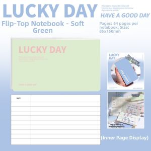 YESMILE Horizontal Mini Notebook Hard Cover 64 Pages Notepad Flip Up Pocket Notebook for Jotting Down Vocabulary Words Daily To Do Lists