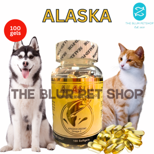 100 Softgels Alaska Premium Deep Sea Salmon Fish Oil Dog Cat All Stages Adult Puppy Kitten