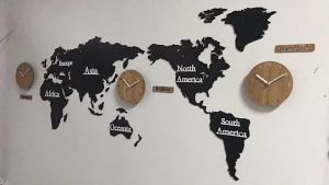 LZD Creative Nordic World Map Electronic Clock: A Stylish Living Room Decor
