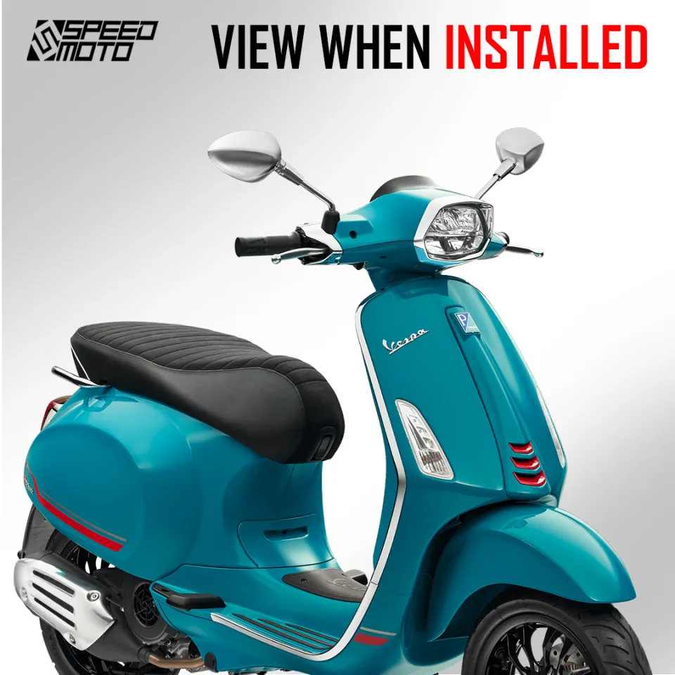 MOKOTO VESPA SPRINT VESPA PRIMAVERA NON-GRADED REAR VIEW SIDE MIRROR LONG  STEM AND SHORT STEM FOR VESPA MOTORCYCLE