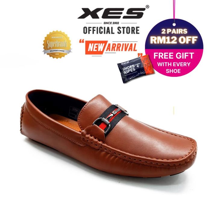 XES Men BSMCDL07 Loafers Shoes (Brown, Black) Lazada