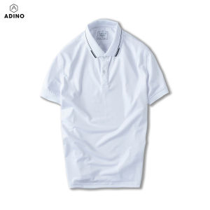 [Nhập LazXuHuong1- giảm 20k đơn 149k|Áo thun nam có cổ màu xanh lá (xanh ve chai) phối viền ADINO vải polyester cotton không bai xù dáng slimfit công sở hơi ôm trẻ trung AP96