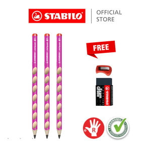 STABILO EASYgraph Handwriting Ergonomic 2B Wooden Pencil Set (Right/ Left Hand) [FOR KIDS LEARNING TO WRITE]