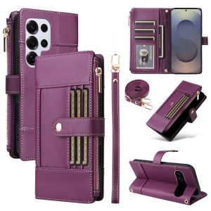 เคสโทรศัพท์ Samsung Galaxy S23 S24 S22 S21กระเป๋าสตางค์หนังแบบพิเศษ/S25 S24 S23 S22 S21 Plus/S25 S23 S24 FE เคสเคสแบบพับปิดได้ช่องเสียบบัตรแบบแม่เหล็กหลายแบบนิ่ม