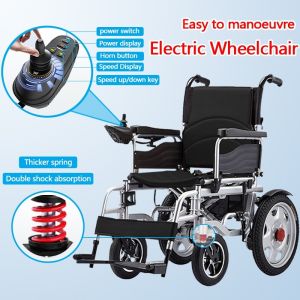 Multifunctional electric wheelchair for elderly disabled four-wheeled elderly disabled walker shock