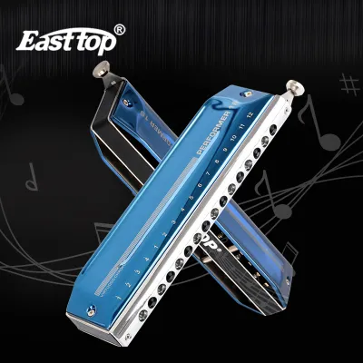 Easttop harmonica 16-hole chromatic scale (plastic grid) professionally played harmonica is a birthday gift for professional players beginners students and children EAP-16