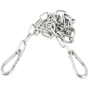 Heavy‑Duty Anti‑rust Stainless Steel Hanging Chain with Carabiner Hook for Plant Pot Clothesline Swing