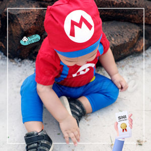 [ermon baby] baju jumper bayi mario bros lucu