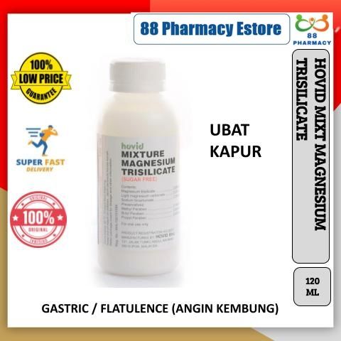 HOVID MAGNESIUM TRISILICATE MIXTURE 120ML MMT Ubat Kapur Gastrik