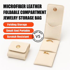 Organizer Metal Snap Fastener Jewelry Storage Bag Scratch-resistant Breathable and Comfortable