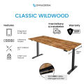 Omnidesk Classic Wildwood Regular (76cm Width) - Standing Desk. 