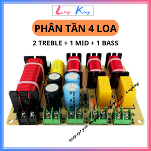 [Giá 1 mạch] Phân tần 3 đường tiếng | 1 Bass + 1 Mid + 2 Treble | Mạch phân tần 4 loa RCEDA-412 nhập khẩu cao cấp