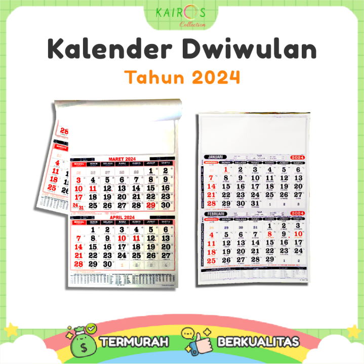 Kalender Dinding Dwiwulan Tahun 2024 | Lazada Indonesia
