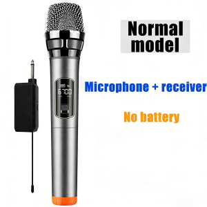 【3Years Warranty】RAYHAYES Professional Wireless Microphone original Dual Handheld 100M 18650 battery Dual Rechargeable Dual Channel for Karaoke Singing UHF with Receiver Stage Speech Conference Bluetooth Speaker