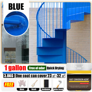 Hot sales✨2 IN 1 Rust converter anti rust paint for metal 1 gallon Convert rust into a protective layer to prevent rust and mildew water-based metal Waterproof Metal Rust Conversion Agent metallic rust converter remover rust remover anti-rust primer
