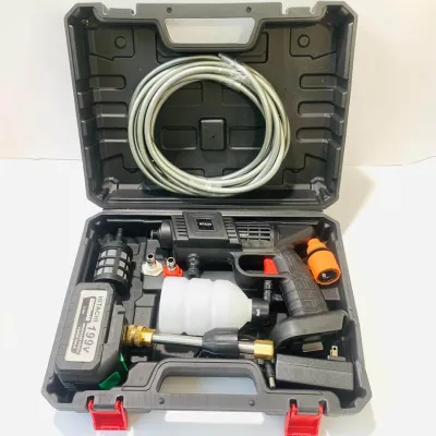 [BÁN CHẠY] Máy Rửa Xe Hitachi 199V Cầm Tay Không Dây Áp Lực Cao Cho Mọi Loại Xe 199V 30000mAH Công Suất 1400W Bảo Hành 12 Tháng