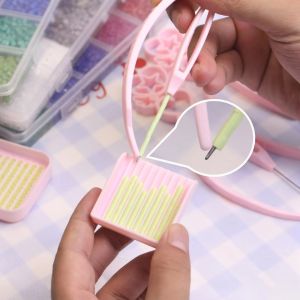 Qicarkey 3/4/5Pcs/Set DIY Handmade Fuse Beads Picking Tray Kit Plastic Beads 2.6mm Fuse Beads Perler Bead Tool Creative Efficient Padding Fuse Bead Single Tweezer Handmade Beads Toy