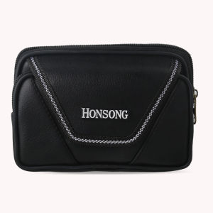 Cổ Điển Nam Da PU Túi Đeo Ngang Hông Không Thấm Nước Đai Điện Thoại Di Động Pouch Ví Đa Chức Năng