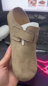 [Free Shipping] 2026 Spring New Thick-Soled Half-Slip Soft Leather Low-Top Womens Slippers