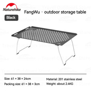 Meja Lipat Outdoor Naturehike CNH22JU003 Meja Lipat Camping Portable Folding Table Stainless Kemping Ultralight Gunung Kemah