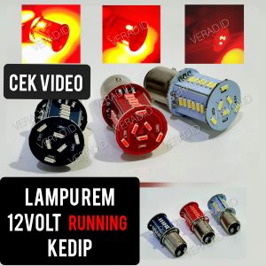 LAMPU REM 2 KAKI BAYONET RUNNING KEDIP 12 VOLT BERJALAN MOTOR MOBIL