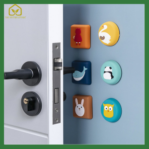 Miếng Đệm Silicon Chặn Tay Cửa Tủ Bàn Chống Va Đập Tránh Tiếng Ồn In Họa Tiết Hoạt Hình Dễ Thương