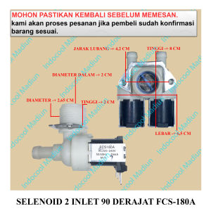 SID2 WATER INLET MESIN CUCI / SELENOID / SELENOID 2INLET 90 DERAJAT FCS-180A