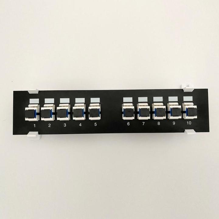 10 Port SC Optical Fiber Patch Panel Support 1U Patch Panel for 19-Inch ...
