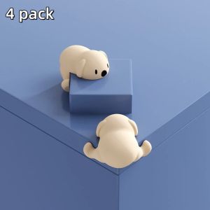 Table Corner Protector Puppy Anti-Collision Angle 4Pcs Baby Safety Silicone Protector material not easy to break Thickened Not easily deformed