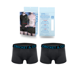 (Box 2 ชิ้น) Cricket & Co กางเกงในผู้ชายรุ่น CoolMax กางเกงบ๊อกเซอร์ ระบายอากาศได้ดี ใส่สบายเย็นตลอดวัน