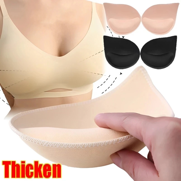 Cheap Chest Push Up Sticky Bra Thicker Sponge Bra Pads Breast Lift Up  Enhancer Silicone Removeable Inserts Swimsuit Invisible Bra