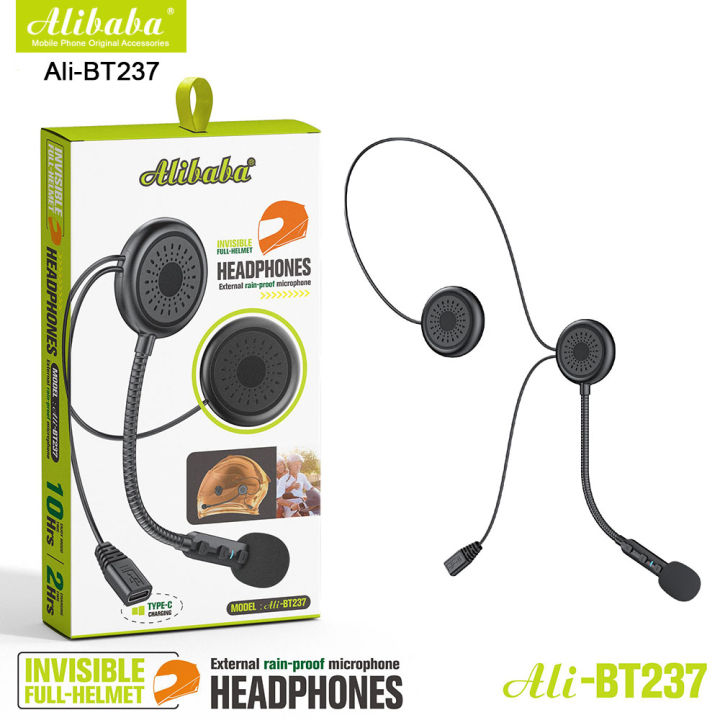 Alibaba Ali-BT237 TWS Invisible Full Helmet Headphones Bluetooth