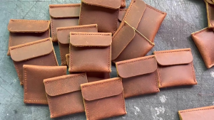 Thủ công Vòng da lưu trữ túi vòng da móc giữ chất liệu da bò Nhẫn túi cho gia đình hoặc du lịch sử dụng hàng ngày