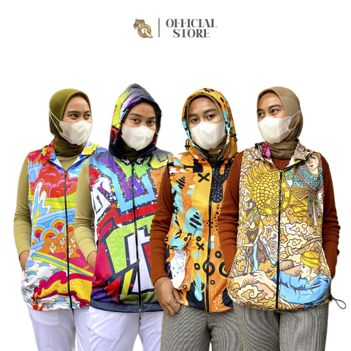 Queenziee.id Rompi Olahraga Wanita Motif Full Printing Tebal Premium ...