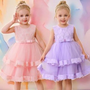 lontakids Kids Girl Sleeveless Princess Tulle Dress Toddler Formal Flower Party Dresses Birthday Wedding Pageant Dress