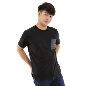 PMK-F02CPDT- เสื้อยืด รุ่นD-Transfer เนื้อนุ่ม เบาสบาย ไม่เป็นขุย  กระเป๋าเสื้อพิมพ์ ผ้าทอลาย Jersey