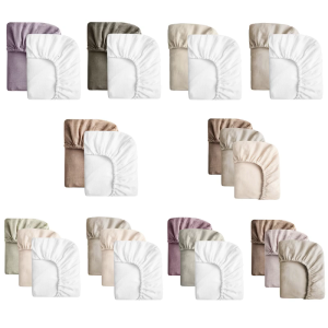 2pcs/3pcs bông tấm trải giường cũi trẻ em cho bé sơ sinh tấm trải vừa giường mềm mại và thoáng khí vải tấm bọc giường chăm sóc dễ dàng