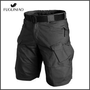 Fuguiniao ComMune Waterproof Mens Tactical Camouflage Shorts Military Multi Pocket Breathable Quick-dry sweatpants Casual Short Cargo Pants